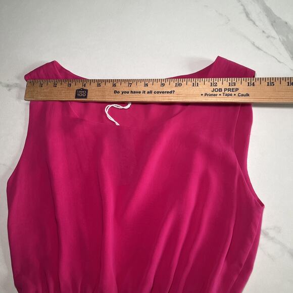 NWT In Style Pink Ivory Blue Color Block Dress Sleeveless Pullover Size Small - Picture 4 of 11